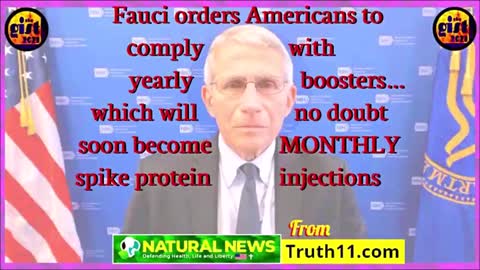 FAUCI ORDERS AMERICANS TO COMPLY WITH YEARLY BOOSTERS – NO DOUBT THEY WILL BECOME MONTHLY