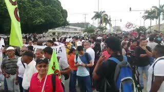 Así avanza la marcha de estudiantes en Cartagena