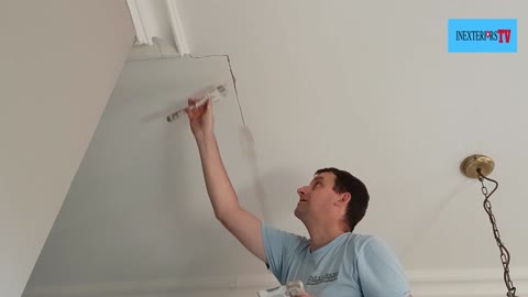 How to fix a ceiling crack. Filling a ceiling crack.