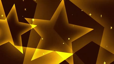 dynamic golden five-pointed star fashion beautiful party stage background video