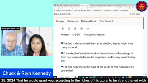 Aug.29, 2024 Book of Ephesians 3:16-19 His Riches of His Glory Day 21 - Pastor Chuck Kennedy