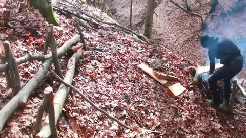 Alone, Building an Off-Grid Home in the Forest 🏡