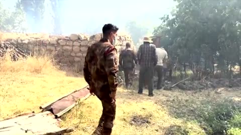 Gardens and lands of 7 villages in Amedi border burned