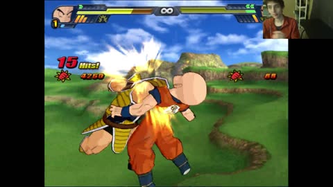 Krillin VS Nappa In A Dragon Ball Z Budokai Tenkaichi 3 Battle With Live Commentary