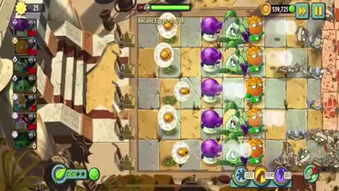 Plants vs Zombies 2 Ancient Egypt - Day 18