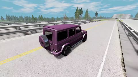 Cars vs Giant Bulge - BeamNG.Drive