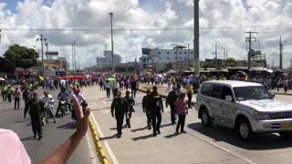 La movilización avanza a esta hora en inmediaciones al mercado de Bazurto.