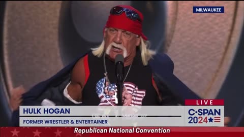 7/18/24 RNC Convention Day 4 Hulk Hogan endorses President Donald Trump