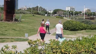 Training Team Running In Park