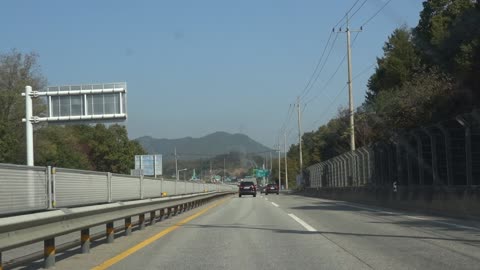 Various images of cars driving on the road