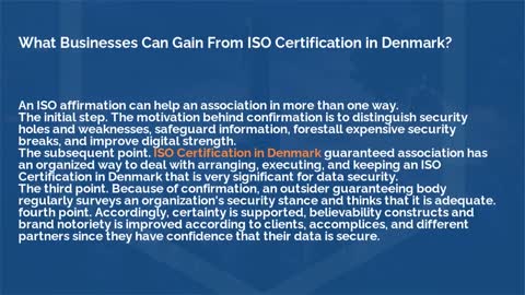 ISO Certification in Denmark