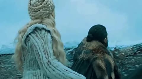 Daenerys arrives at Winterfell with 2 dragons | Game of Thrones | #shorts