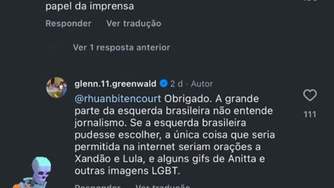 Glenn X a esquerda brasileira e seu amor enrustido pelos EUA. “ … eles tentaram me dar prêmios e me fazer um deles. “