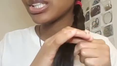 Fishtail Braid on Flat-Ironed Natural Hair