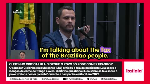 In Brazil, CLEITINHO CRITICIZES LULA'S TALK ABOUT MEAT: 'WHY CAN PEOPLE ONLY EAT CHICKEN?'