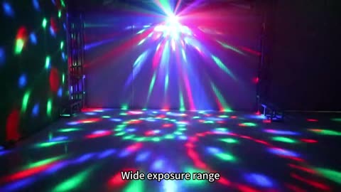 LED Stage Disco Light Rotating DJ Ball Strobe Remote Sound Control