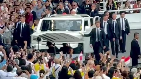 holy mass with Pope francis in stadium Gelora Bungkarno Indonesia