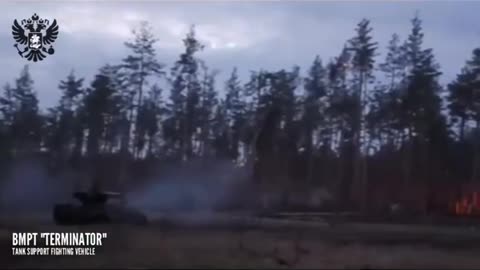 Russian BMPT Terminator in Action against Ukraine