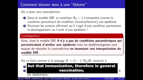 ICS 2022 (France) - V. Pavan "Collective immunity, a sad mathematical chimera".