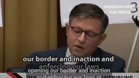 Speaker Mike Johnson destroys Mayorkas " Head of Department of Homeland Security