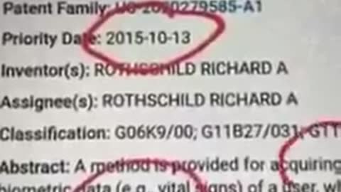 Rothchild owns patent to corona virus