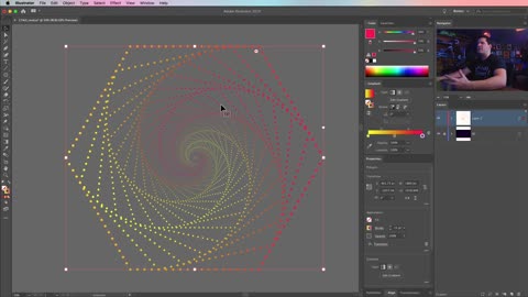 Geometric shape dot artwork in Adobe Illustrator (AMAZING TRICK!)