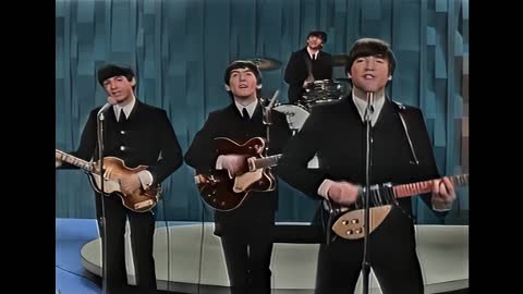 The Beatles - I Want To Hold Your Hand (Ed Sullivan live) [colorized]