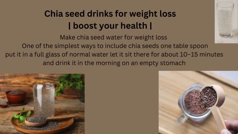 chia seed water for weight loss