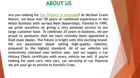 Are you looking for Car Finance in Kimmage?