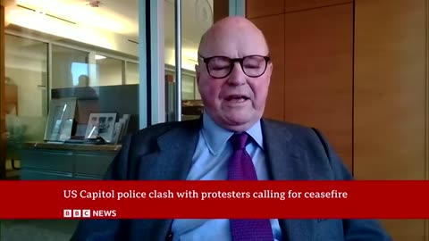 US capital police clash with protesters calling for ceasefire