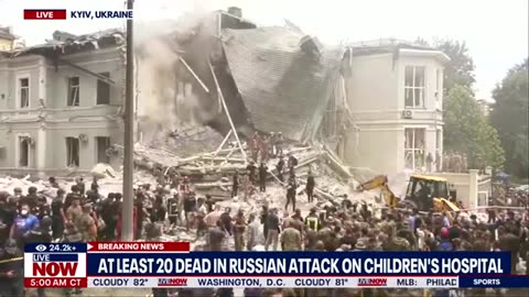 Russia fires missiles at Ukraine, 20 dead after children's hospital hit | LiveNOW from FOX