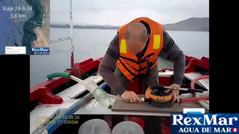 Viaje Completo de extracción de Agua de Mar RexMar Perú 🇵🇪 del 24-9-24 . Realizado a 3,58 km