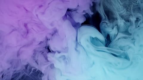 (No Sound) Blue & Purple Smoke Digital Art TV/PC Screensaver Background