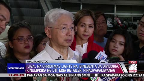 Iligal na Christmas lights na ibinebenta sa Divisoria, kinumpiska ng DTI