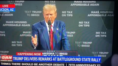 OAN Trump in Tucson rallies battleground state 06:l8 pm