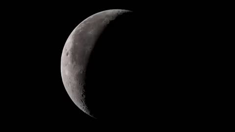 Moon - Close Up View - Real Sound. HD