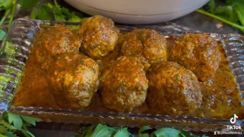 Meatball (Kofta) and white rice with cumin