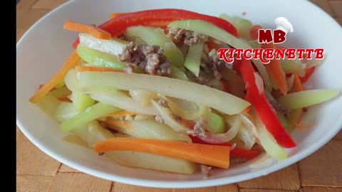 Easy Stir Fry Chayote and Carrots Recipe! Easy and delicious! Try it! Your family will love it!!