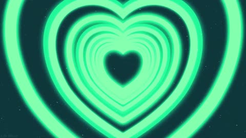 519. Moving Hearts Background 💚 Romantic Video Tunnel