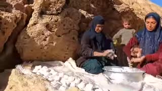 Shaping the Cooled Boiled Buttermilk_ 😍the village and nomadic lifestyle of Iran