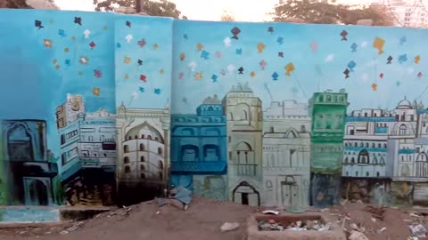 Hand Painted Boundary Wall (National Stadium Road)