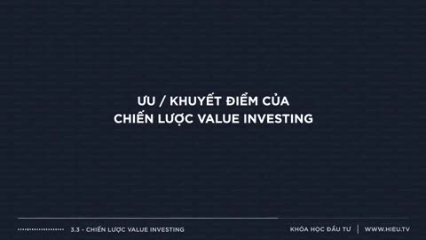 Bài 3.3 Chiến Lược Value Investing