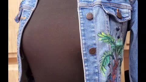 Dinosaur theme Jean jacket