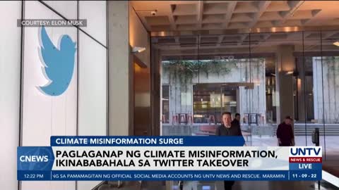 Mas matinding climate misinformation, pinangangambahan kasunod ng Twitter takeover