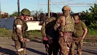 Russia claims video shows soldiers leaving Azovstal