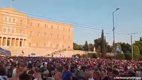 Protests in Greece against Covidism (fashizm masked as covid protection).