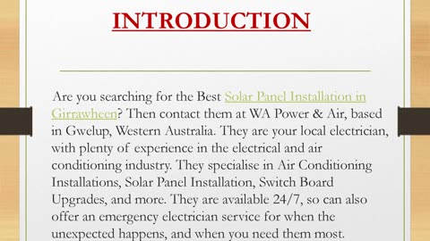 Best Solar Panel Installation in Girrawheen