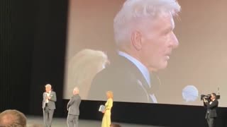 Harrison Ford Gives Emotional Speech During Indiana Jones Premiere