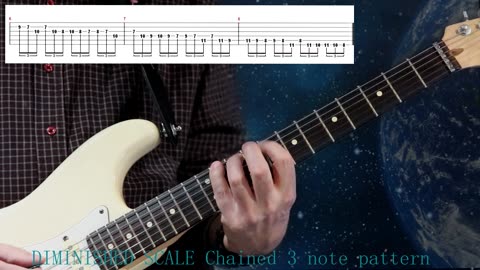 DIMINISHED SCALE Chained 3 note pattern