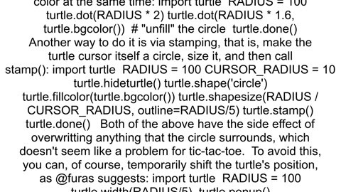 Can you make the turtle the center of a circle in python